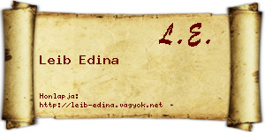 Leib Edina névjegykártya